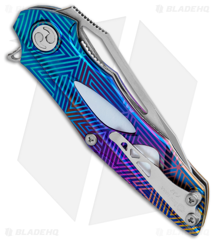 Dew Hara Custom Noah Liner Lock Knife Titanium - Blade HQ