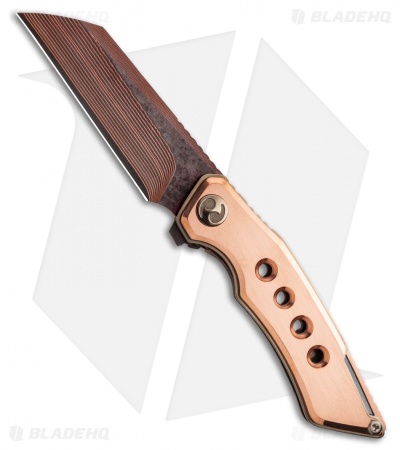 Dew Hara Custom Ray Liner Lock Knife Copper (3.5" Copperized VG-10)