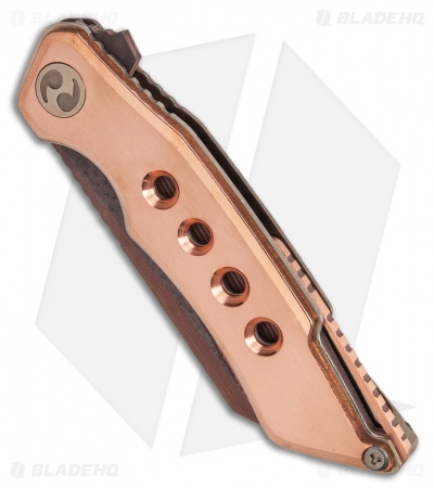 Dew Hara Custom Ray Liner Lock Knife Copper (3.5" Copperized VG-10)