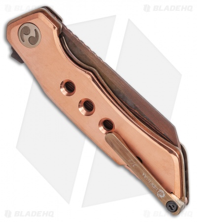 Dew Hara Custom Ray Liner Lock Knife Copper (3.5" Copperized VG-10)