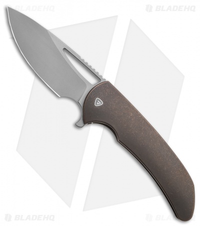 Ferrum Forge Archbishop 3.0 Flipper Knife Bronze Titanium - Blade HQ