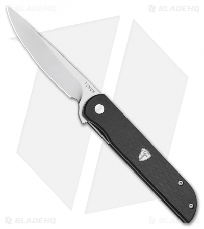 Finch Knife Co. Cimarron Liner Lock Knife Black & Gray G-10 (3.4" Bead Blast) 