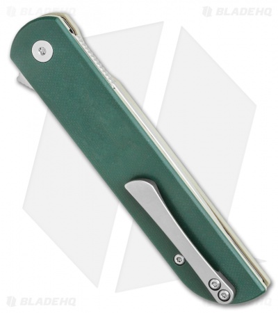 Finch Knife Co. Cimarron Liner Lock Knife Green & Tan G-10 (3.4" Bead Blast) 