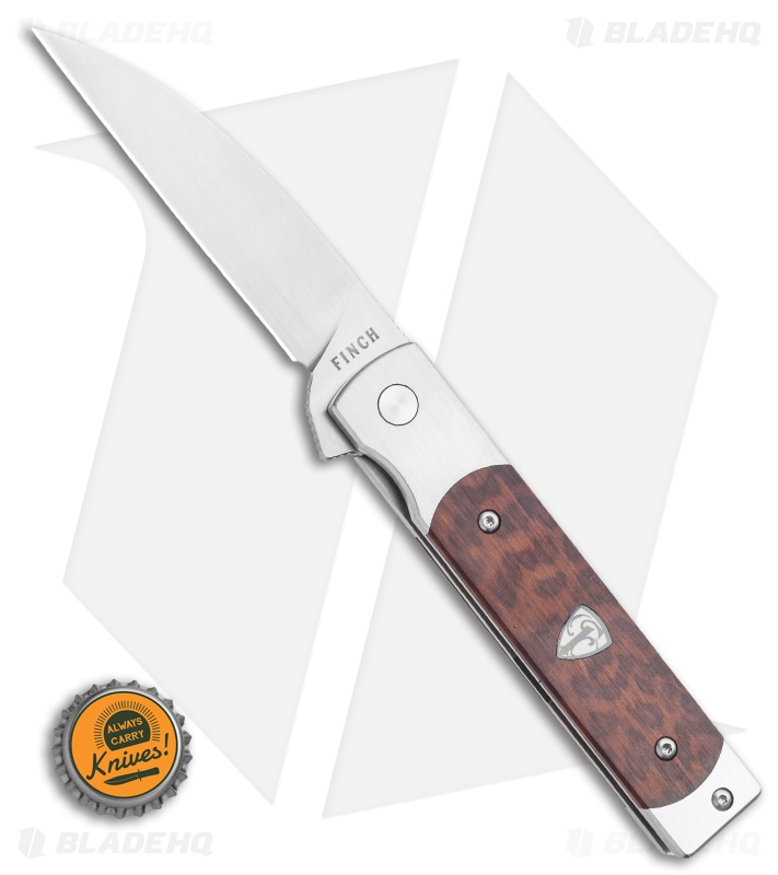 Finch Knife Co. Holliday Frame Lock Knife Snakewood (3.1" Satin)