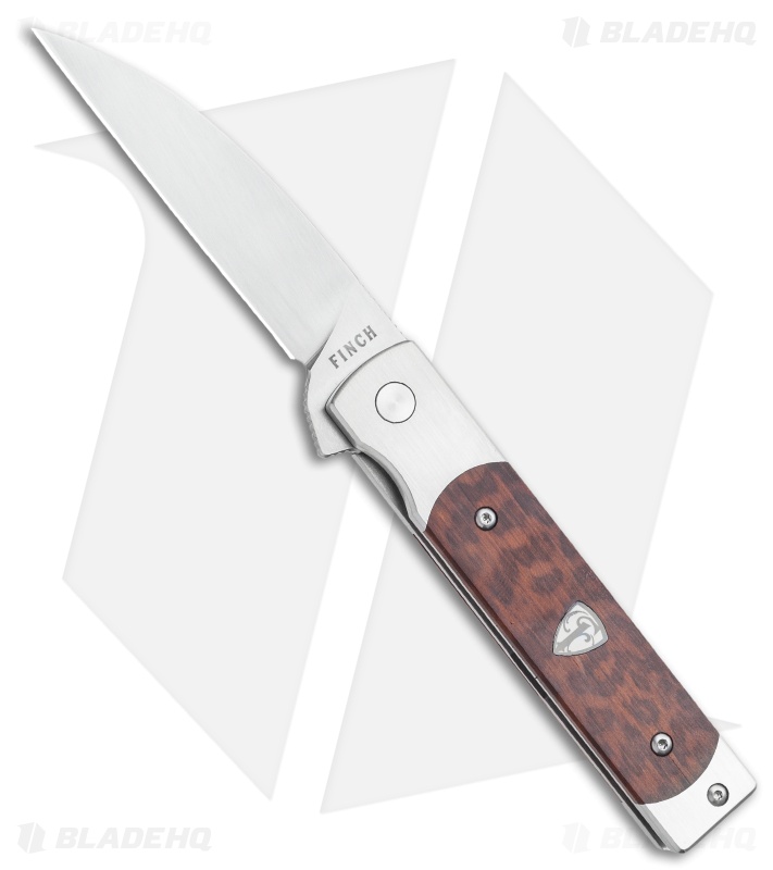 Finch Knife Co. Holliday Frame Lock Knife Snakewood (3.1" Satin)