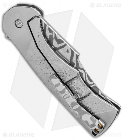 GTC Knives Custom Cowboy Flipper Frame Lock Knife Hnd Textured Ti (3.25" Dam)