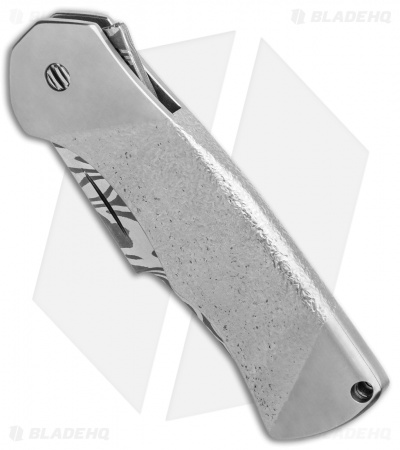 GTC Knives Custom Cowboy Flipper Frame Lock Knife Hnd Textured Ti (3.25" Dam)