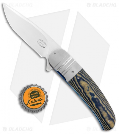 Herucus Blomerus LL 06 IKBS Custom Flipper Knife Richlite Blue Canyon Maple