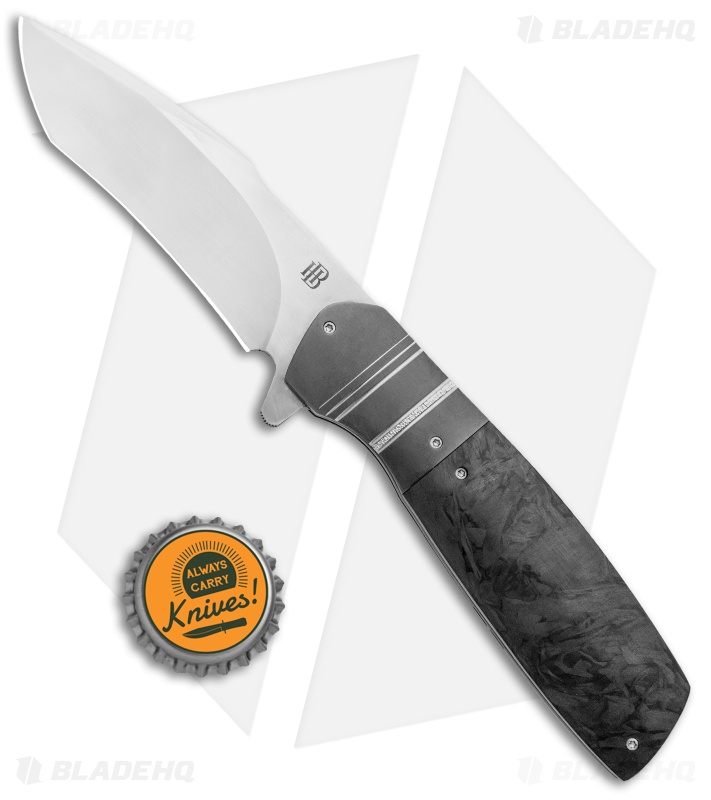 Herucus Blomerus Motswiri HB-17 Flipper Knife Marble CF/Zirc (Hand Satin)
