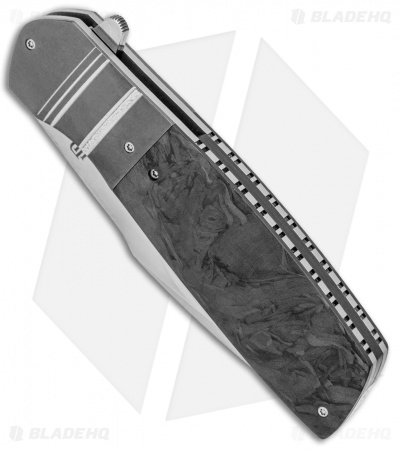 Herucus Blomerus Motswiri HB-17 Flipper Knife Marble CF/Zirc (Hand Satin)