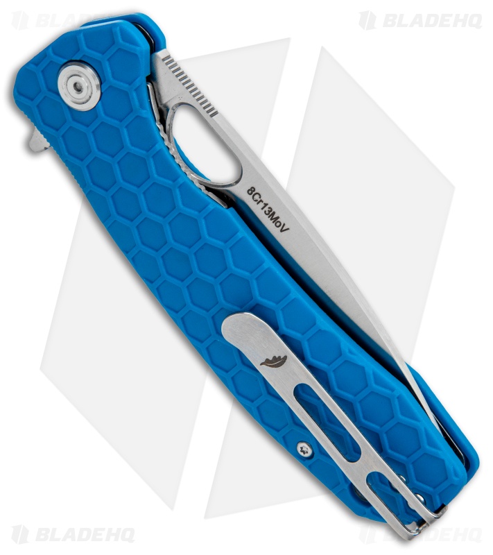 Honey Badger - Large Flipper DP Knife | Choil | Blue FRN | Blade HQ