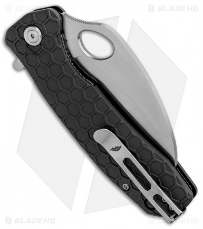 Honey Badger Knives Large Claw Serrated Black FRN (3.375" Satin) HB1111