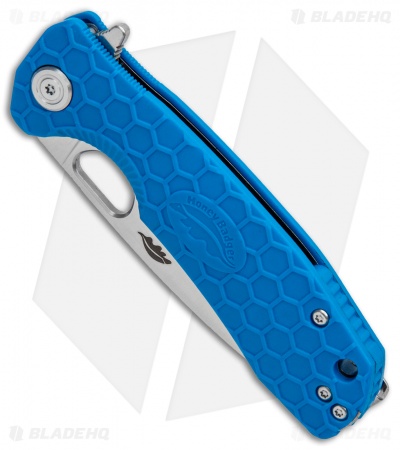 Honey Badger Knives Medium Flipper Drop Point Blue FRN (3.625" Satin) HB1017