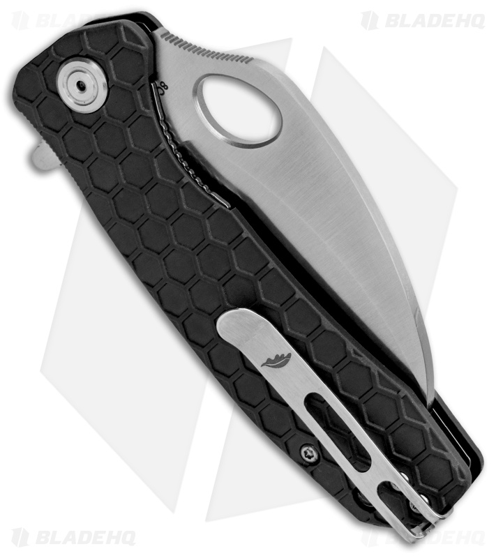 Honey Badger Knives Medium Claw Serrated Black FRN (3" Satin) HB1131