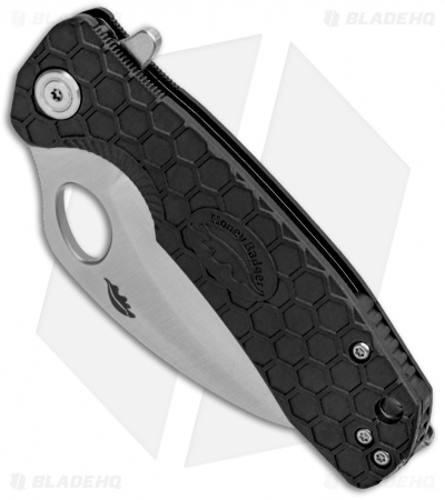 Honey Badger Knives Medium Claw Serrated Black FRN (3" Satin) HB1131