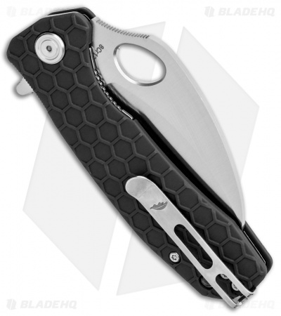 Honey Badger Knives Medium Flipper Hawkbill Black FRN (3" Satin D2)  HB1115