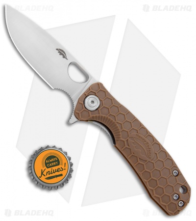 Honey Badger - Small Flipper DP Knife | Tan FRN | Blade HQ Honey Badger - Small Flipper DP Knife | Tan FRN | Blade HQ