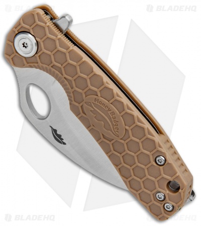 Honey Badger Knives Small Claw Serrated Tan FRN (2.75" Satin) HB1152