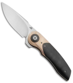 JD van Deventer Gold Mini Flipper Knife Moku-Ti/Zirconium (2.75" Satin)