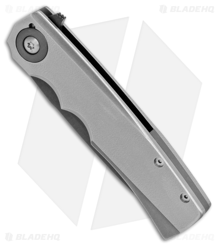 Jason Clark Custom Mini Hunter Flipper Knife Titanium (3" Blued)