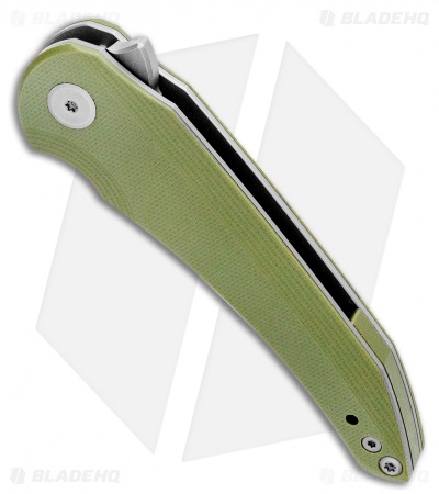 Jake Hoback Knives Enoch Liner Lock Knife OD Green G-10 (3.1" Stonewash)