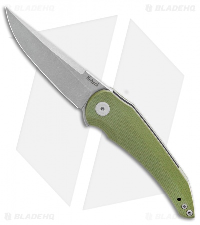 Jake Hoback Knives Enoch Liner Lock Knife OD Green G-10 (3.1" Stonewash)