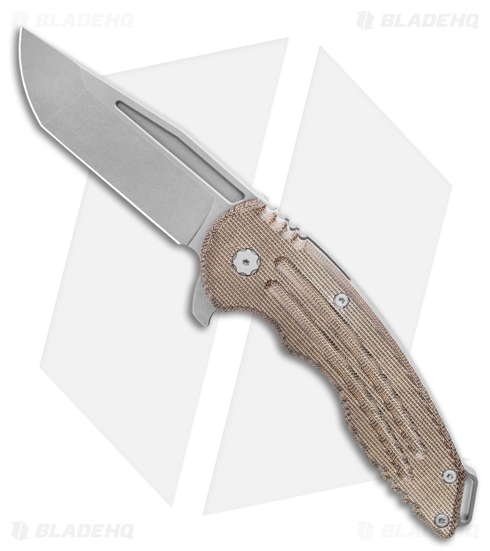 Jake Hoback Knives Husky | Frame Lock Knife | OD Green Micarta