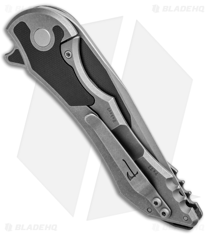 Jake Hoback Knives Paraclete Titanium w/Black G-10 Inlays (3.75" Stonewash)