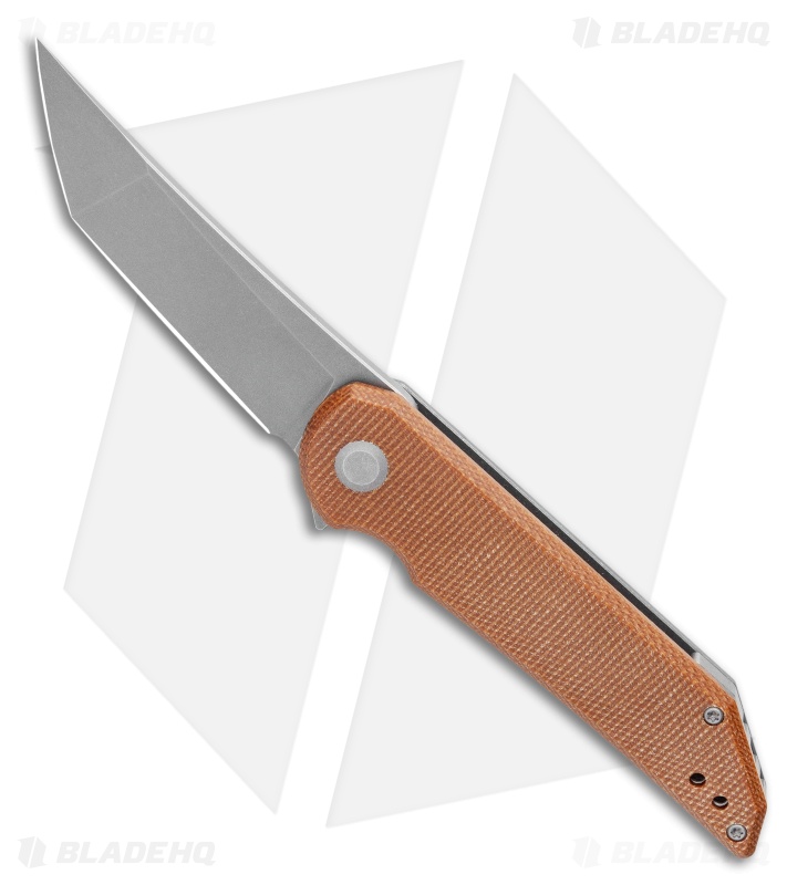Jake Hoback Knives Radford Frame Lock Knife Canvas Micarta (3.3" Stonewash)