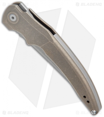 Jake Hoback Knives Sliver Frame Lock Knife Bronze Ano Ti (3.8" Stonewash)