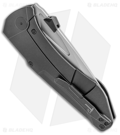 Jake Hoback Knives Summit Frame Lock Knife Black Titanium (4.25" SW)