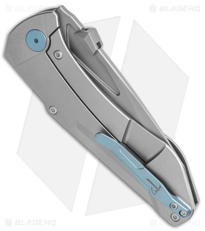 Jake Hoback Knives Summit Frame Lock Knife Titanium/Blue (4.25" SW) 