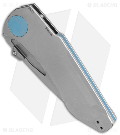 Jake Hoback Knives Summit Frame Lock Knife Titanium/Blue (4.25" SW) 