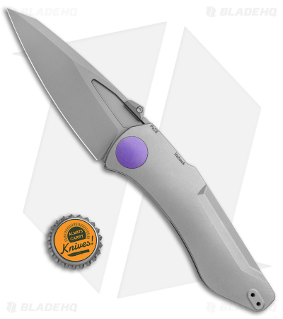 Jake Hoback Knives Summit Frame Lock Knife Titanium/Purple (4.25" SW)
