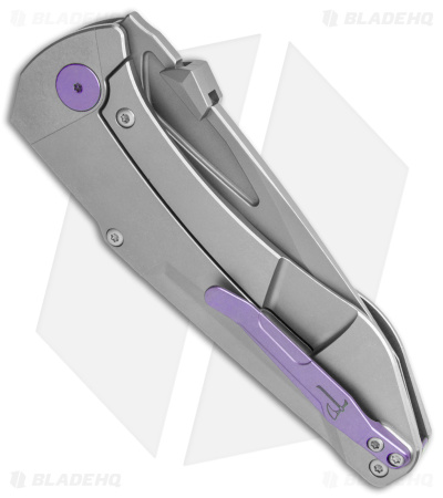 Jake Hoback Knives Summit Frame Lock Knife Titanium/Purple (4.25" SW)