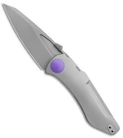 Jake Hoback Knives Summit Frame Lock Knife Titanium/Purple (4.25" SW)