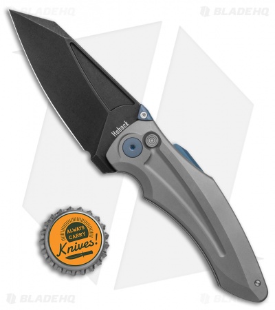 Jake Hoback Knives Sumo Button Lock Knife Sandblasted Ti (3.25" DLC SW)