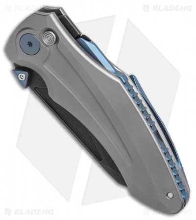 Jake Hoback Knives Sumo Button Lock Knife Sandblasted Ti (3.25" DLC SW)