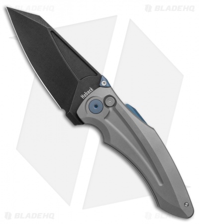Jake Hoback Knives Sumo Button Lock Knife Sandblasted Ti (3.25" DLC SW)