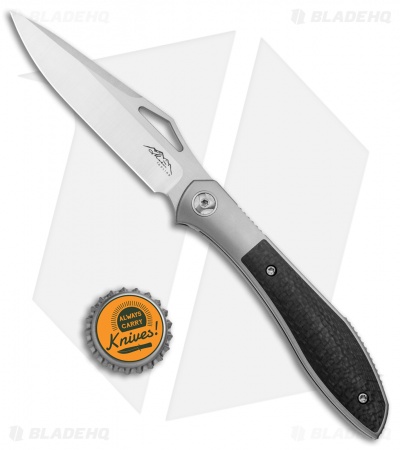 Moen Tooling Front Flipper Knife Titanium/Marbled Carbon Fiber (3.75" Satin)
