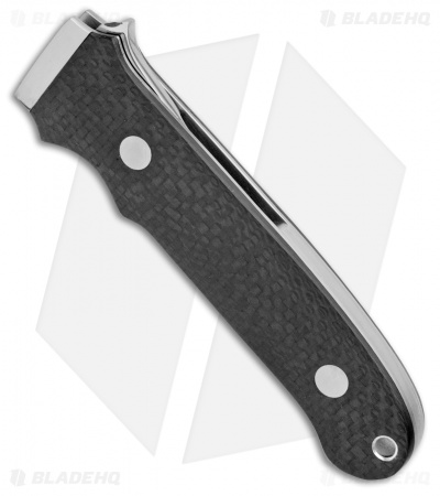 Kansei Matsuno Custom Hideout Liner Lock Flipper Knife CF/Ti (4" Mirror)