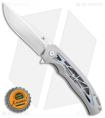 Kansept Knives Agent Frame Lock Knife Skeletonized Ti (3.75" Satin) K1004A1