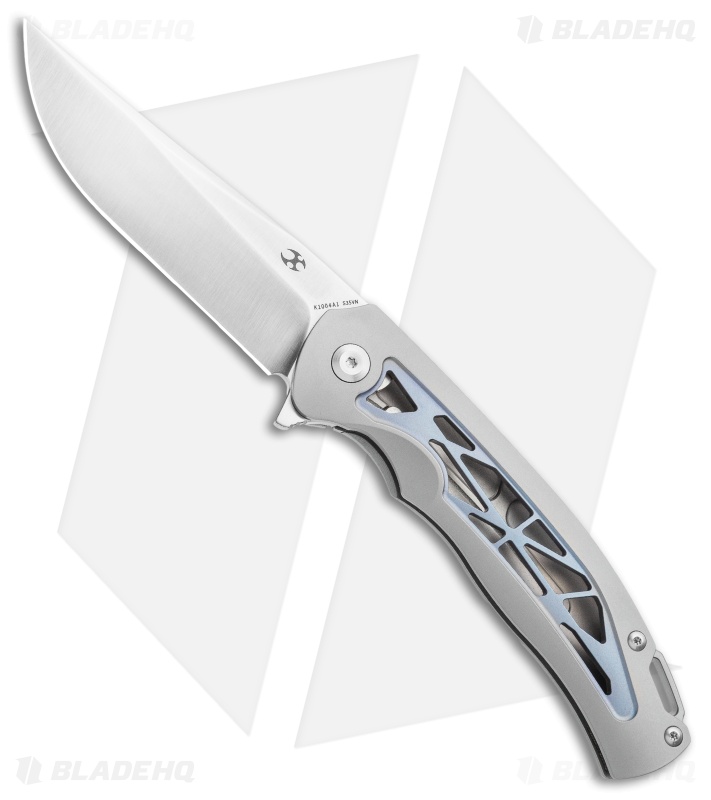 Kansept Knives Agent Frame Lock Knife Skeletonized Ti (3.75" Satin) K1004A1