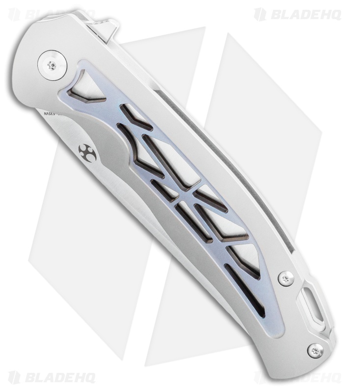 Kansept Knives Agent Tanto Frame Lock Knife Skeletonized Ti (3.75" Satin)