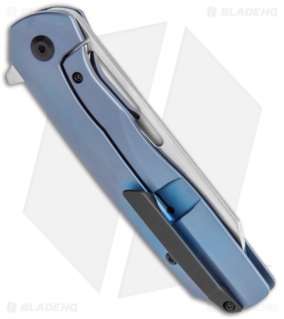 Kansept Knives Shard Frame Lock Knife Blue Titanium Handle (3.5" Satin)