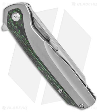 Kansept Knives Left Hand Shard Frame Lock Knife Ti/CF  Jungle Wear (3.5" Satin)
