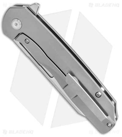 Kansept Knives Left Hand Shard Frame Lock Knife Ti/CF  Jungle Wear (3.5" Satin)