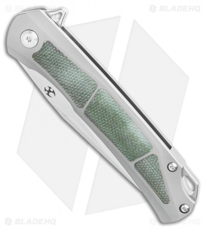 Kansept Knives Sprite Frame Lock Knife Green Micarta/Ti (3.58" Stonewash) 