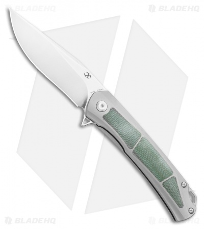Kansept Knives Sprite Frame Lock Knife Green Micarta/Ti (3.58" Stonewash) 
