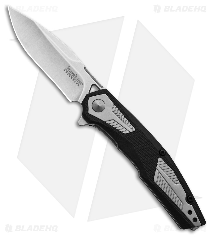 Kershaw Tremolo Spring Assisted Opening Knife Black GFN (3.1" Stonewash)